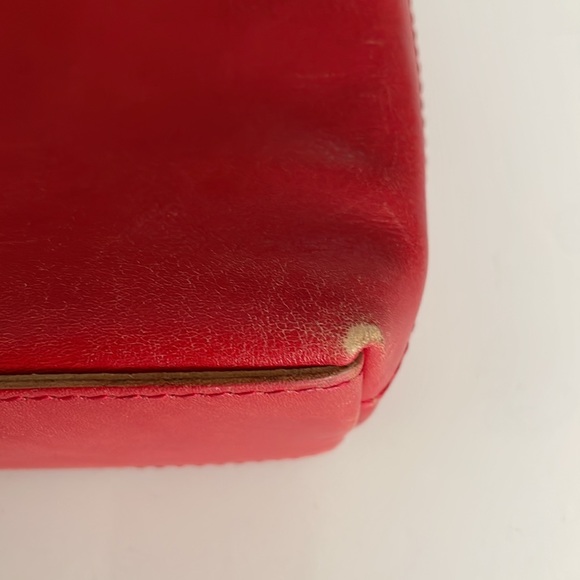 Club Monico Red Leather Shoulder Bag - Picture 9 of 11